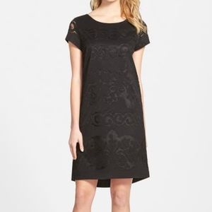Halogen High Low Shift Dress Black Lace